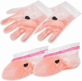 Paraffin Therapy Hand and Foot Covers 2 Pairs Hand Wax Foot Wax Set Nourishing Foot Care Universal Fit Great for Home Salon and Massage Therapy