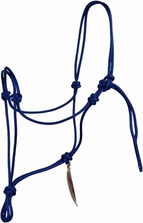 Parelli Horseman's Strong Lightweight Simple Knots Everyday Use UV Resistant Thin Smooth Yachting Braid Polyester Horse Rope Halter with Leather Poppers