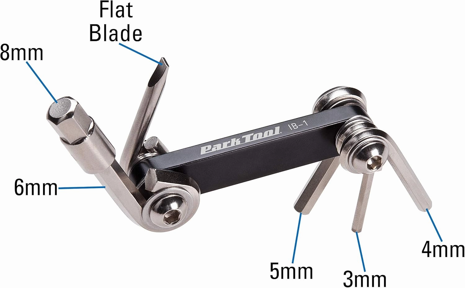Park Tool IB-1 I-Beam Mini Fold-up Hex Wrench/Screwdriver Set