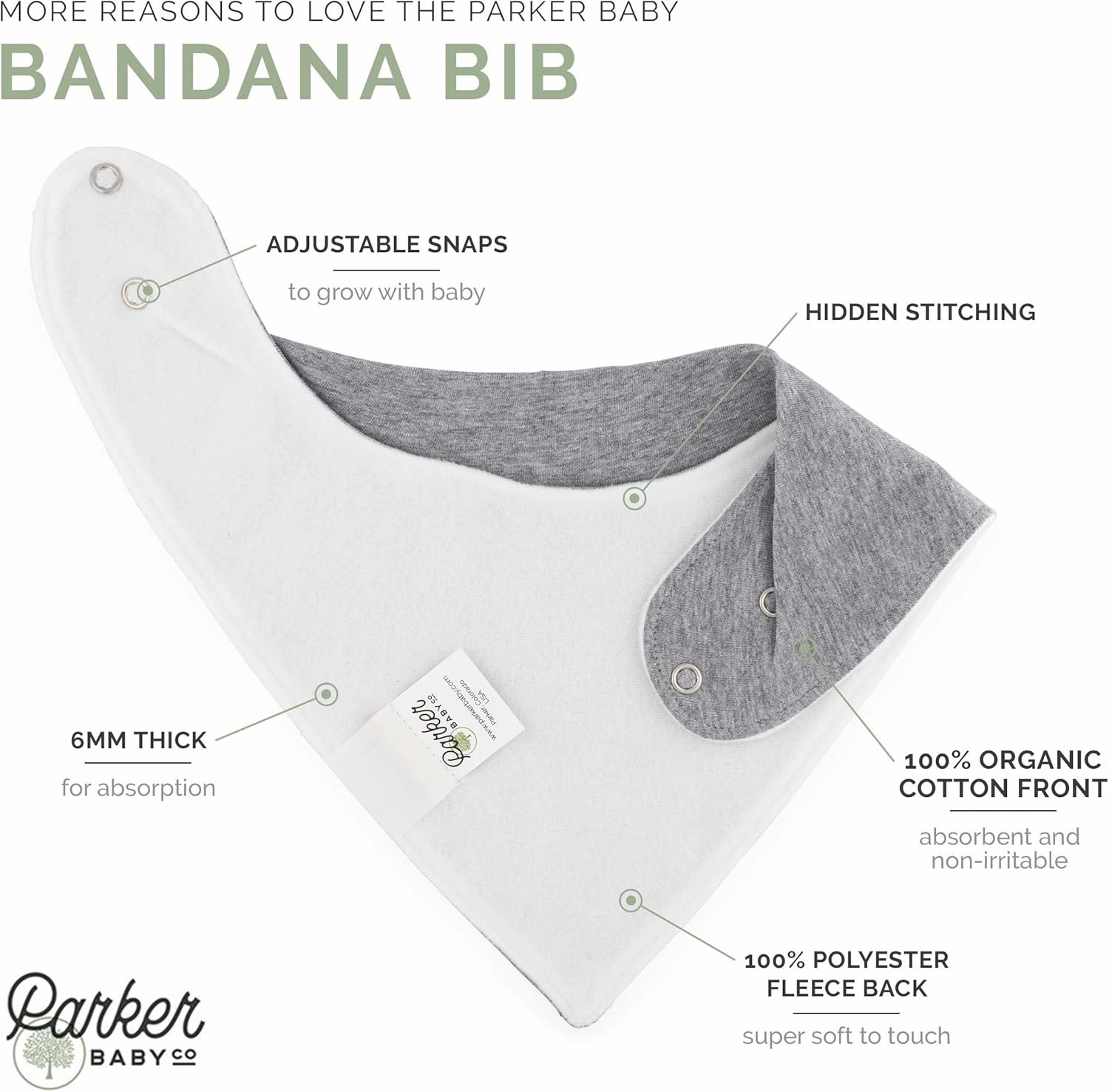 Parker Baby Bandana Drool Bibs 8 Pack Baby Bibs for Boys, Girls, Unisex - Soft & Stylish Teething Bibs for Babies