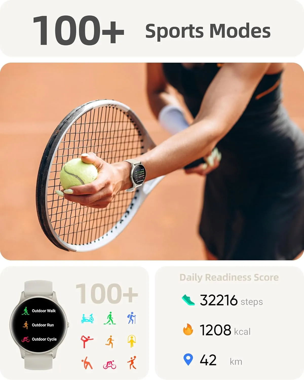 Parsonver Smart Watch(Answer/Make Calls), Smartwatch for Women Men, 100  Sport Modes/Heart Rate/Blood Oxygen/Sleep Tracker, Pedometer, IP68 Waterproof Fitness Tracker for Android iPhone, Starry Silver
