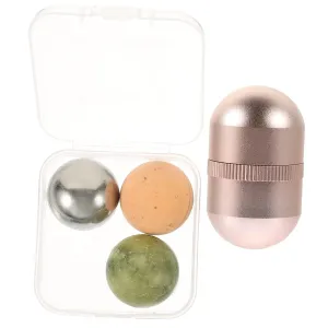 PartyKindom 1 Set Facial Massage Roller Jade Ball Cooling Face Massager for Eye and Neck Care Portable Beauty Tool to Reduce Puffiness and Dark Circles Compact Design for Easy Use