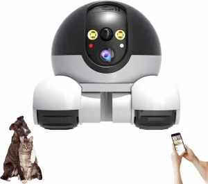 Patrol Bot - Patrol Bot Camera, Robot Camera On Wheels, Mobile Phone Remote Control Indoor Movable Security Robot for Pet (4G)