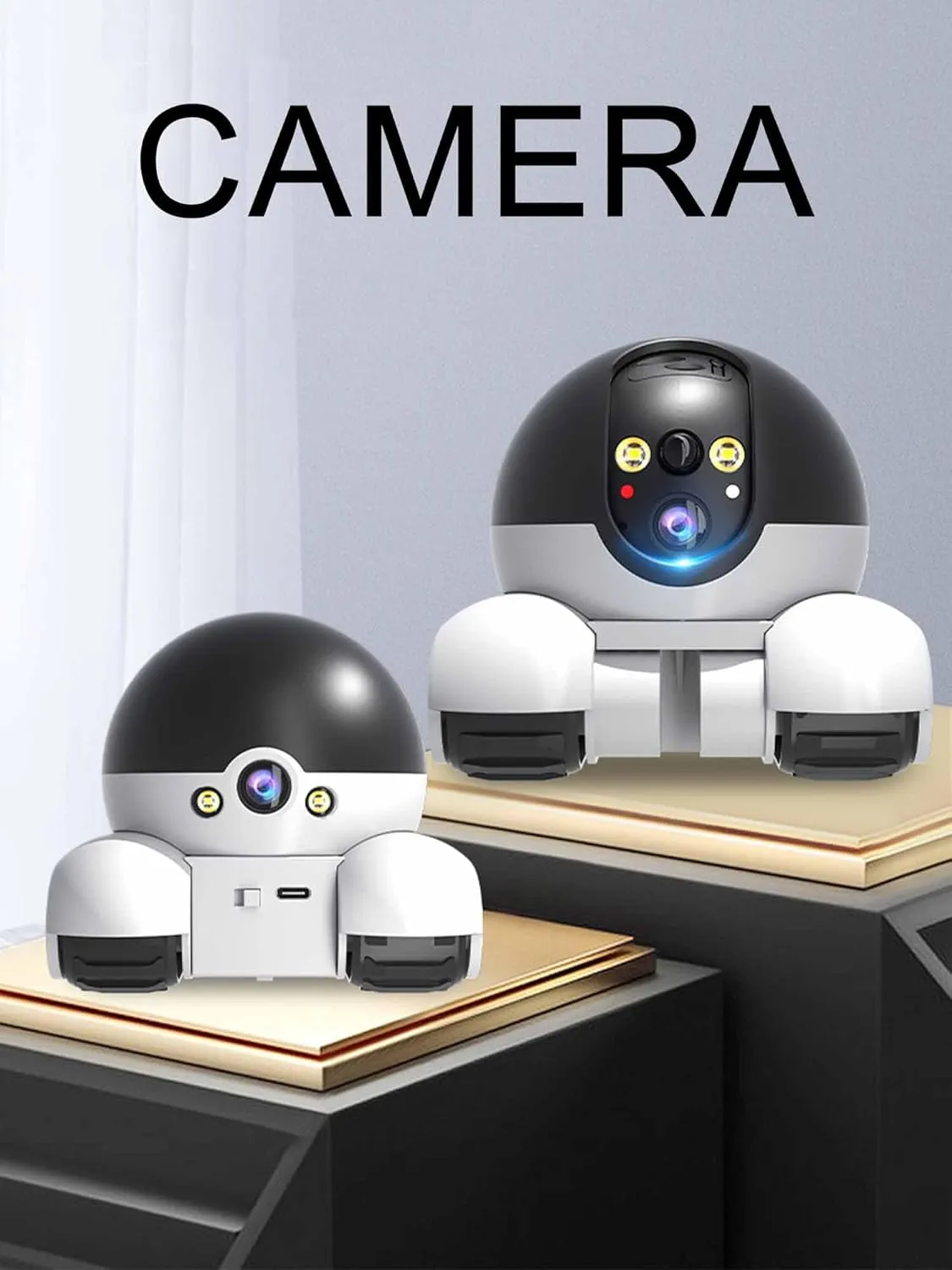 Patrol Bot - Patrol Bot Camera, Robot Camera On Wheels, Mobile Phone Remote Control Indoor Movable Security Robot for Pet (4G)