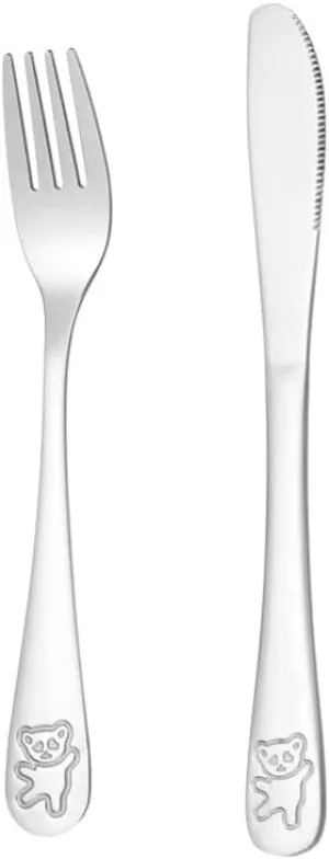 PEKJI Travel Portable Flatware Silverware Set Cute Knife Fork Spoon Tableware Stainless Steel Kitchen Cutlery Set Reusable