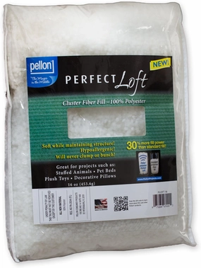 Pellon PLOFT16 Perfect Loft Cluster Stuffing Fibers, White,1 pounds