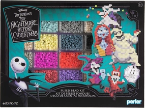 Perler Tim Burton's The Nightmare Before Christmas Deluxe Box Fused Bead Kit for Kids and Adult, Pattern Sizes Vary, Multicolor 4474 Piece
