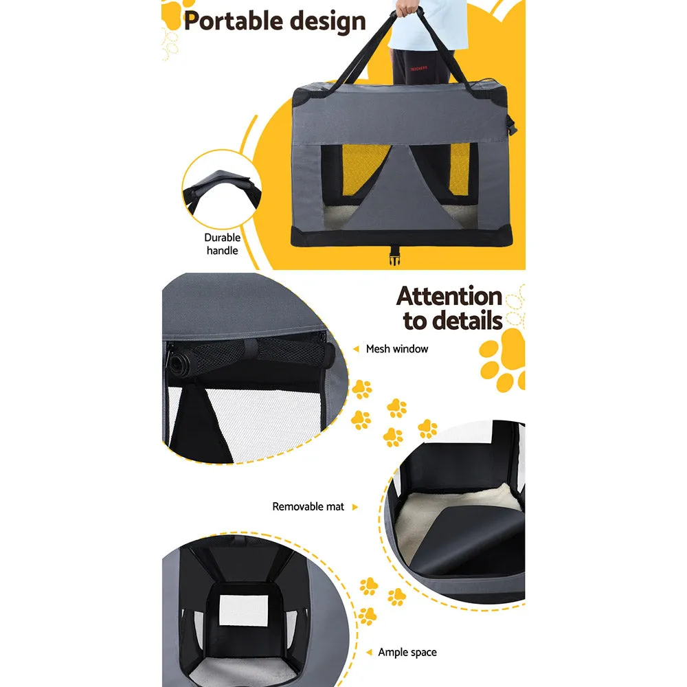 Pet Carrier Soft Crate Dog Cat Travel 82X58Cm Foldable Car Xl