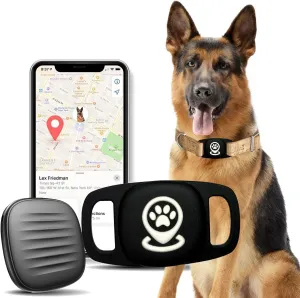 Pet Tracker for Dog, Dog Tracker Smart Pet Location Tracker with Holder, Personalized Smart Item Finder, MFi Certificated Dog Tracking Device, No Monthly Fee, Works with Find My, iOS Only, Black