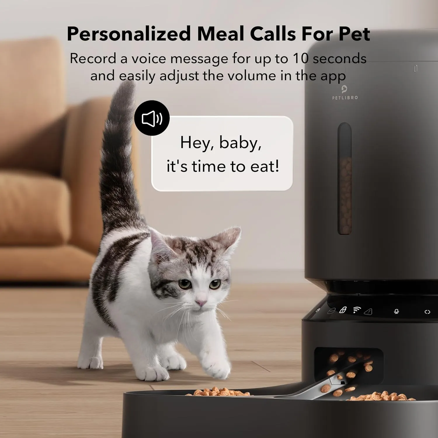 PETLIBRO Automatic Cat Feeder for 2Cats, 5L Timed Dual Dog Food Dispenser, 5G WiFi Pet Feeder with APP Remote Feeding, 1-10 Meals/Day, 10s Meal Call, Double Trays