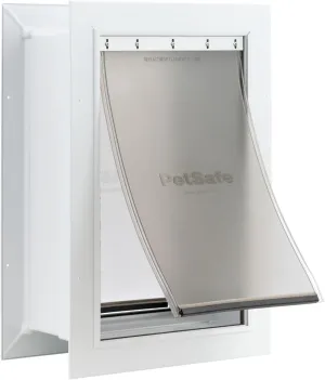 PetSafe Never Rust Wall Entry Pet Door - Telescoping Frame - Insulates Better Than Metal, Energy Efficient - Interior & Exterior Walls, Weatherproof, Easy to Install & Clean (White - Medium)