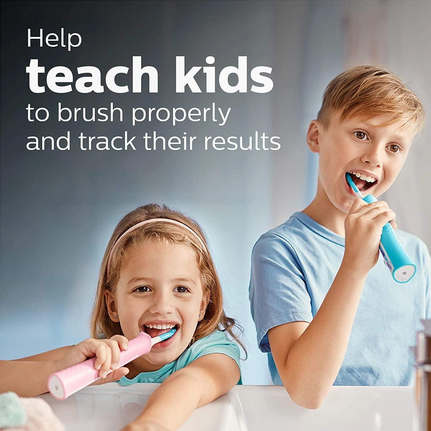 Philips Sonicare for Kids 3  Bluetooth Connected Rechargeable Electric Power Toothbrush, Interactive for Better Brushing, Turquoise, HX6321/02