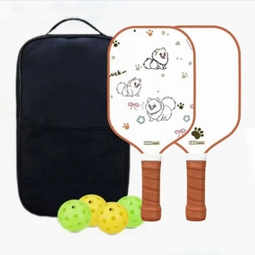 Pickleball Paddles Set,Includes 2 Cute Lightweight Fiberglass Pickleball Paddles、4 Pickleball Balls&1 Carry Bag, Perfect for Beginners and Outdoor Fun,Cute Pickleball Paddle,Pickle Ball Set