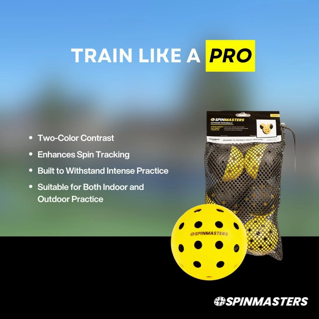 Pickleball Practice Balls - Ideal for Indoor Training, Includes 12 Lightweight Mini-Training Balls