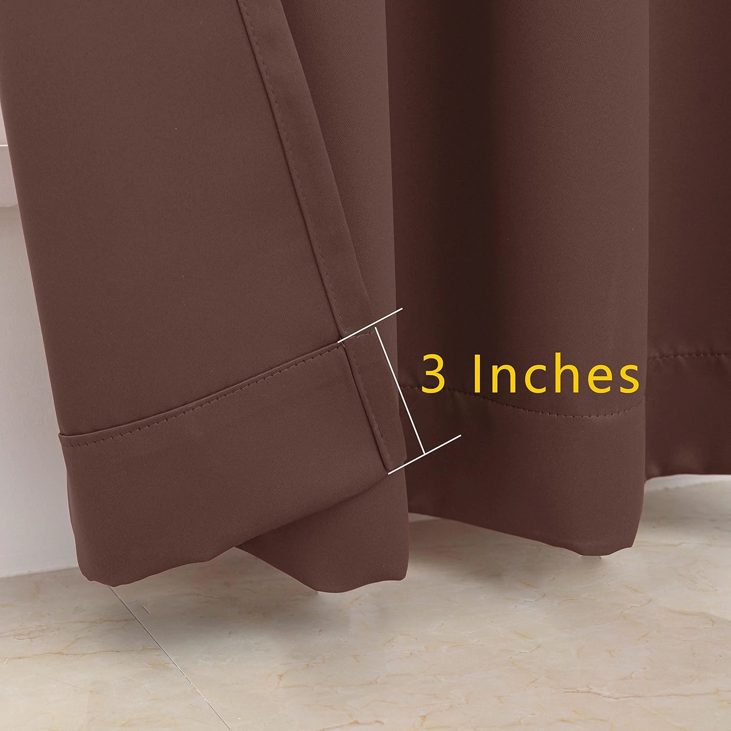 Pickluc Grommet Blackout Curtains 84 Inches Long 2 Panels, Light Blocking Window Drapes for Living Room, Thermal Insulated, Noise Reduction, Cappuccino Brown, 52" Wide x 84" Length