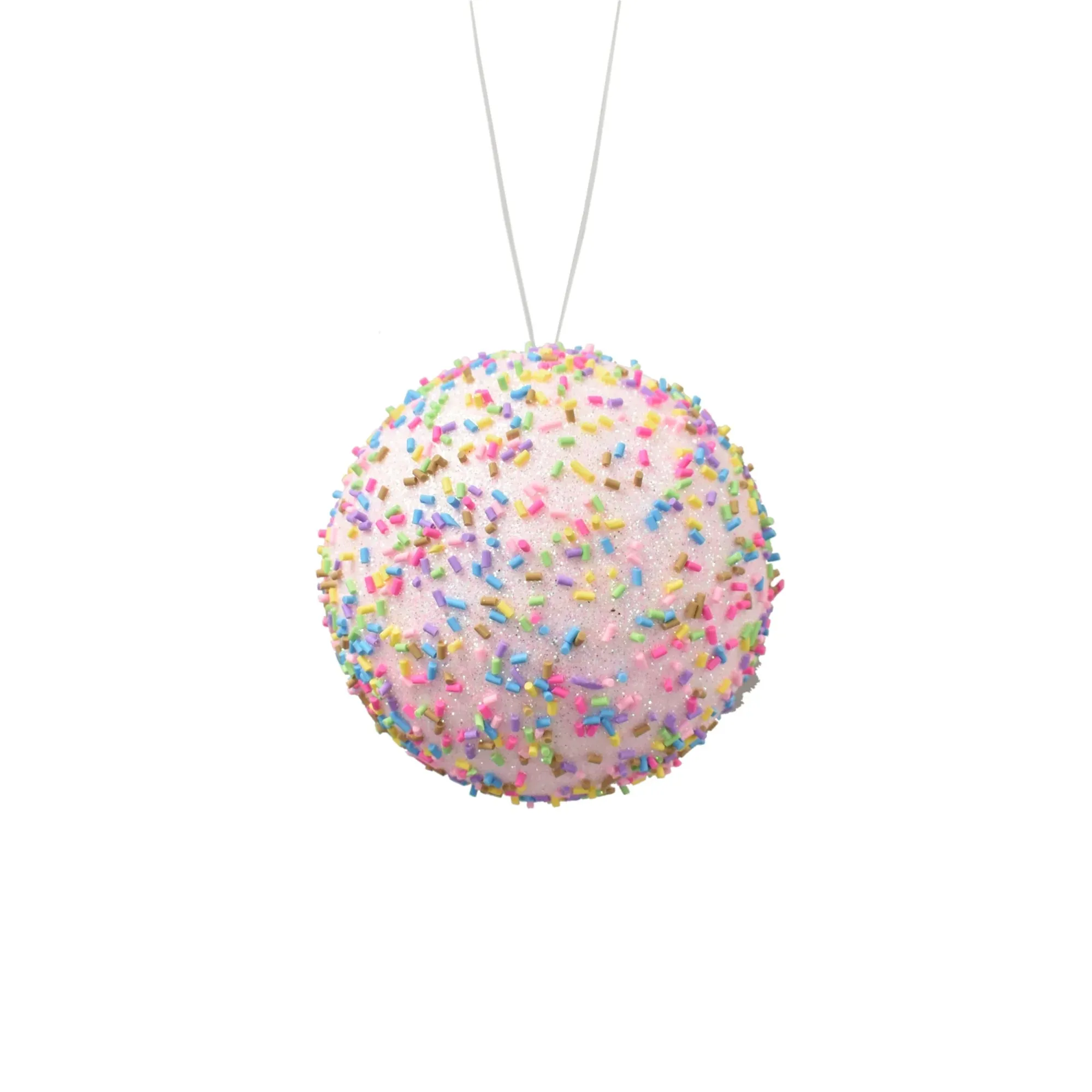 Pink Confetti Ball Ornament - 4"