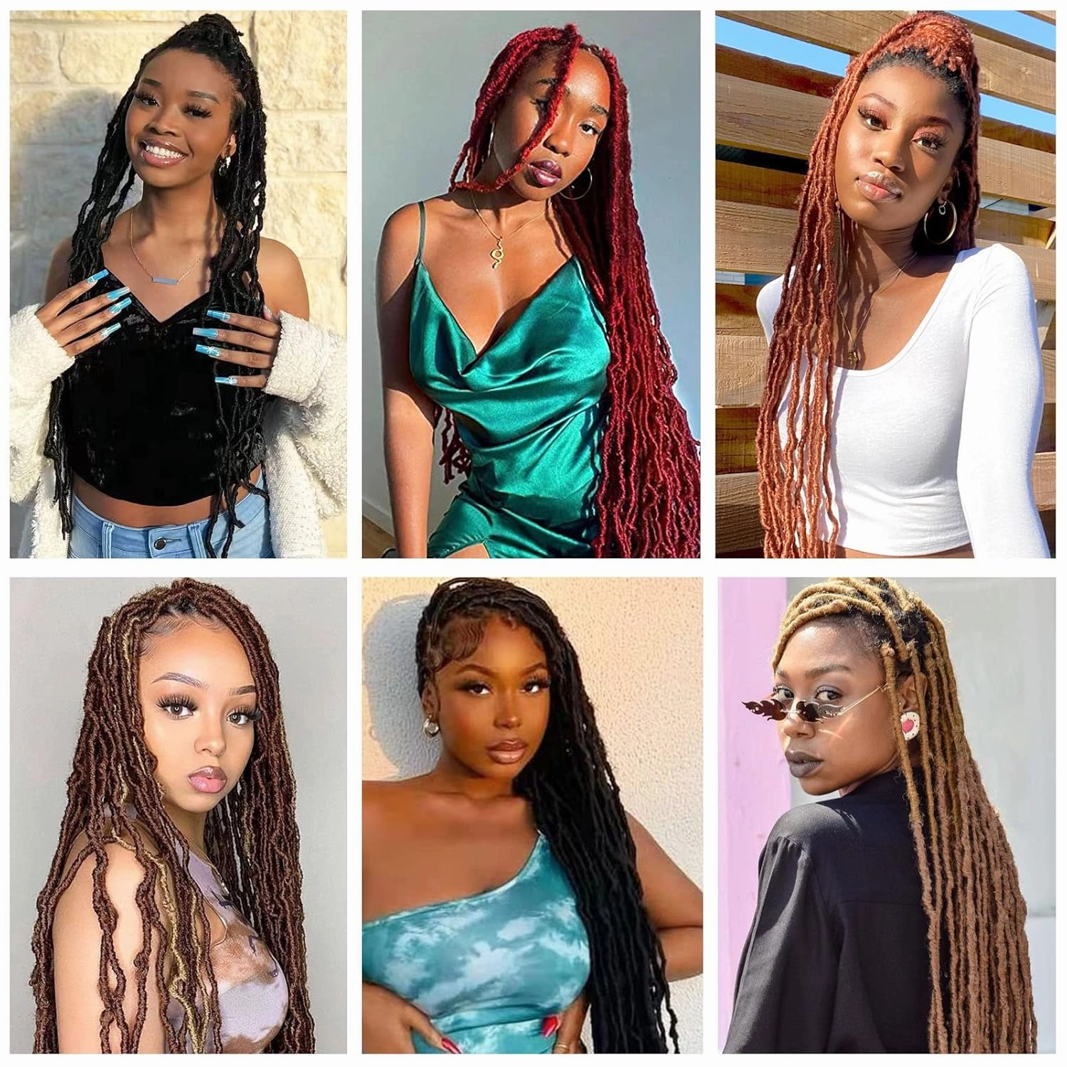 Pink Soft Locs 10 Inch 7 Packs Short Faux Locs Crochet Hair Pre-looped Pink Locs Crochet Hair for Black Women Butterfly Loc Extension(10inch,7packs,Pink)