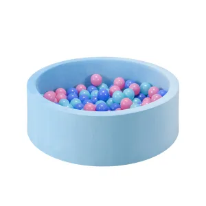 PlayPals Foam Ball Pit Soft Round Ball Pool Playpen Fence with 200 Balls Blue