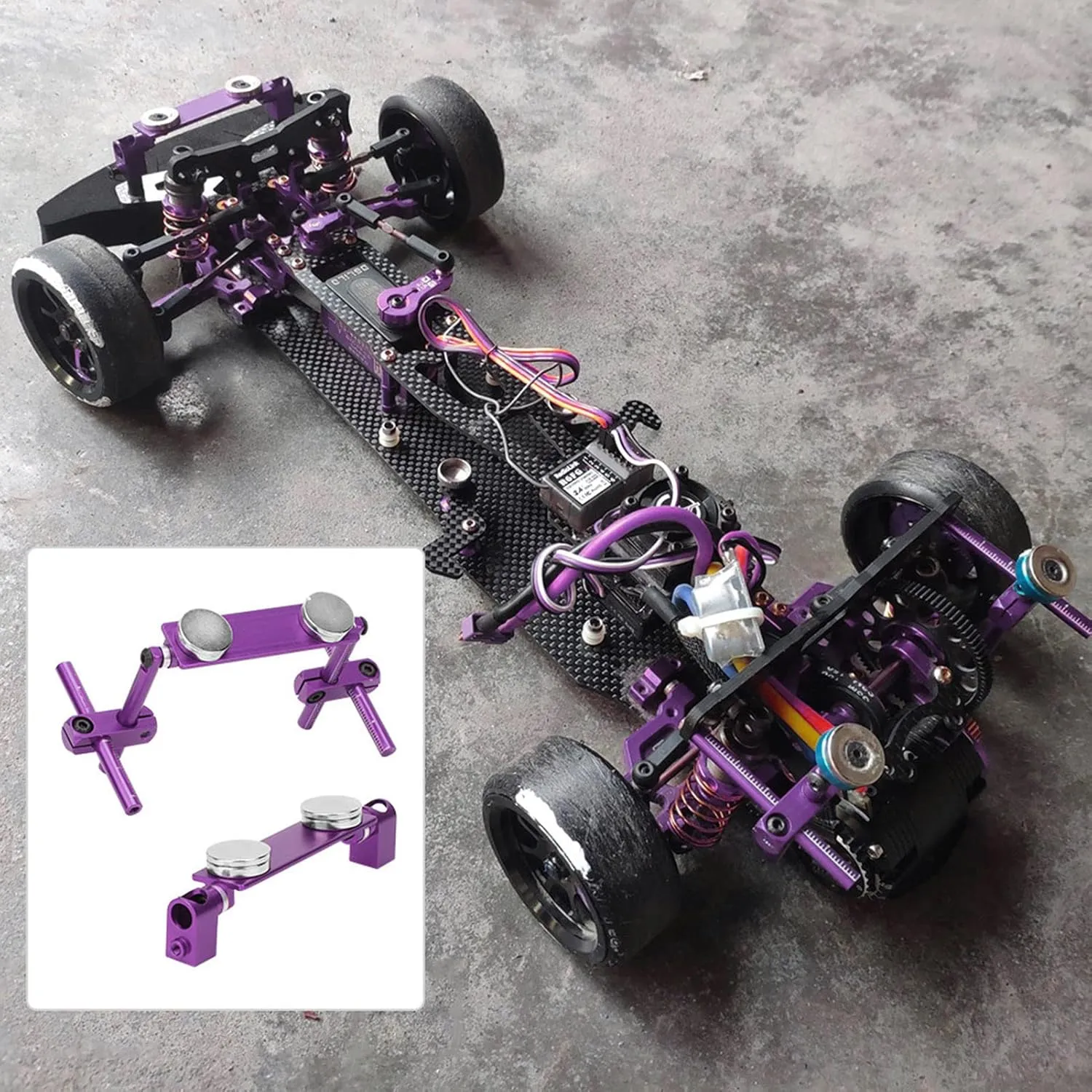 plplaaoo RC Magnetic Body Post,RC Magnetic Body Shell Mount,Aluminum Magnetic Invisible Body Shell Mount Kit for HSP 1/10 RC Racing Car