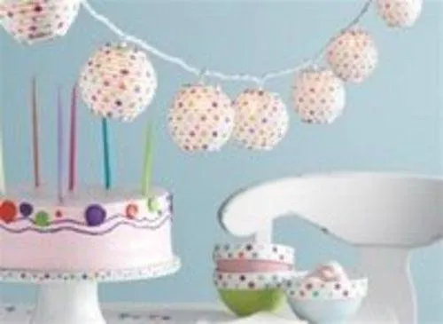 Polka Dots Paper Lantern String Lights