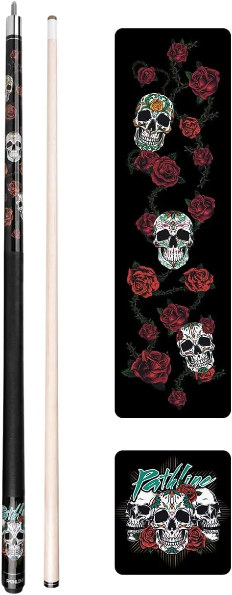 Pool Cue Stick - 58" Canadian Maple 13mm Tip Billiard Pool Stick