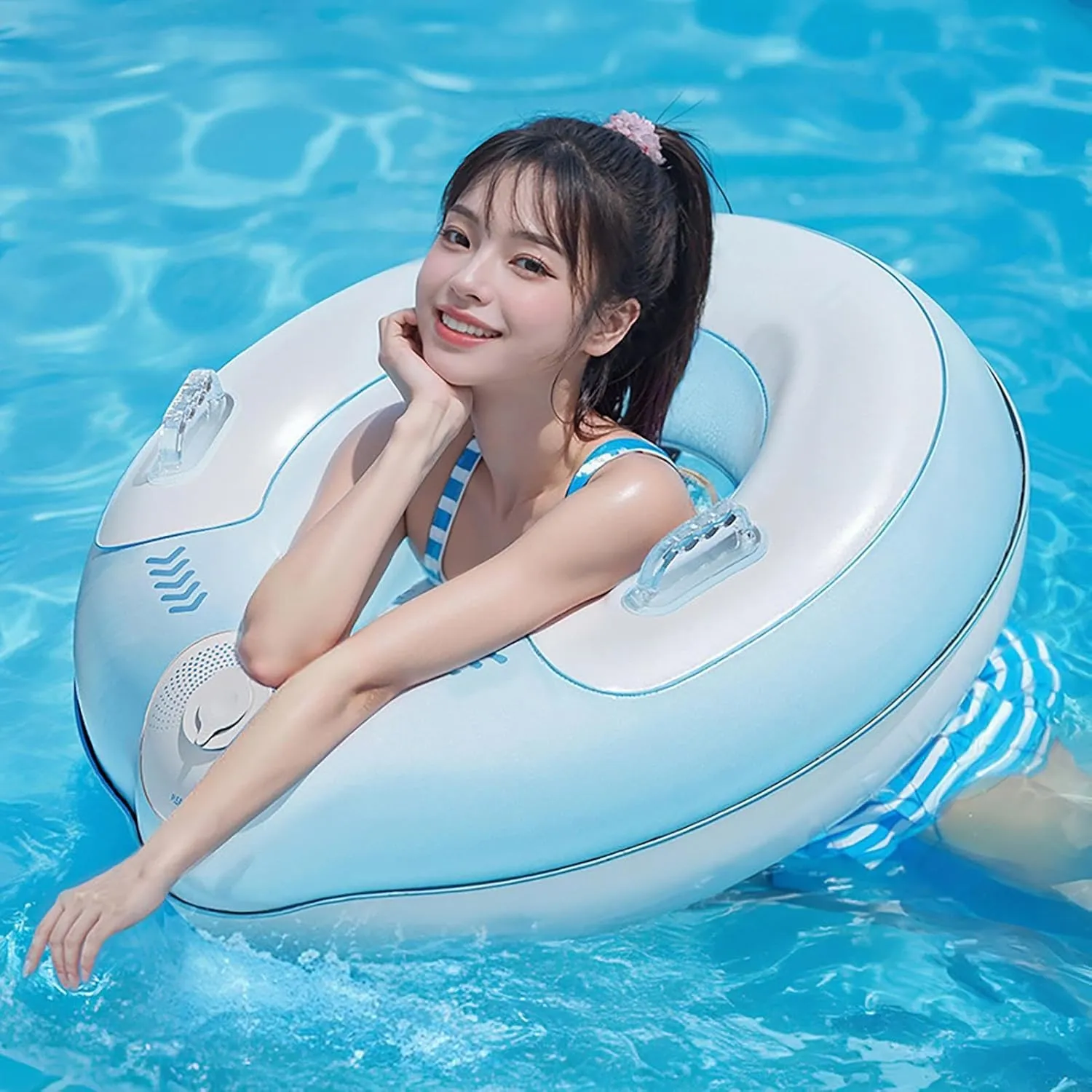 Pool Float Tubes - Outdoor Water Floating Toy | Large Load-Bearing Capacity Buoyancy Floaty Water Supplies for Backyard Outdoor Lake Party Vacation