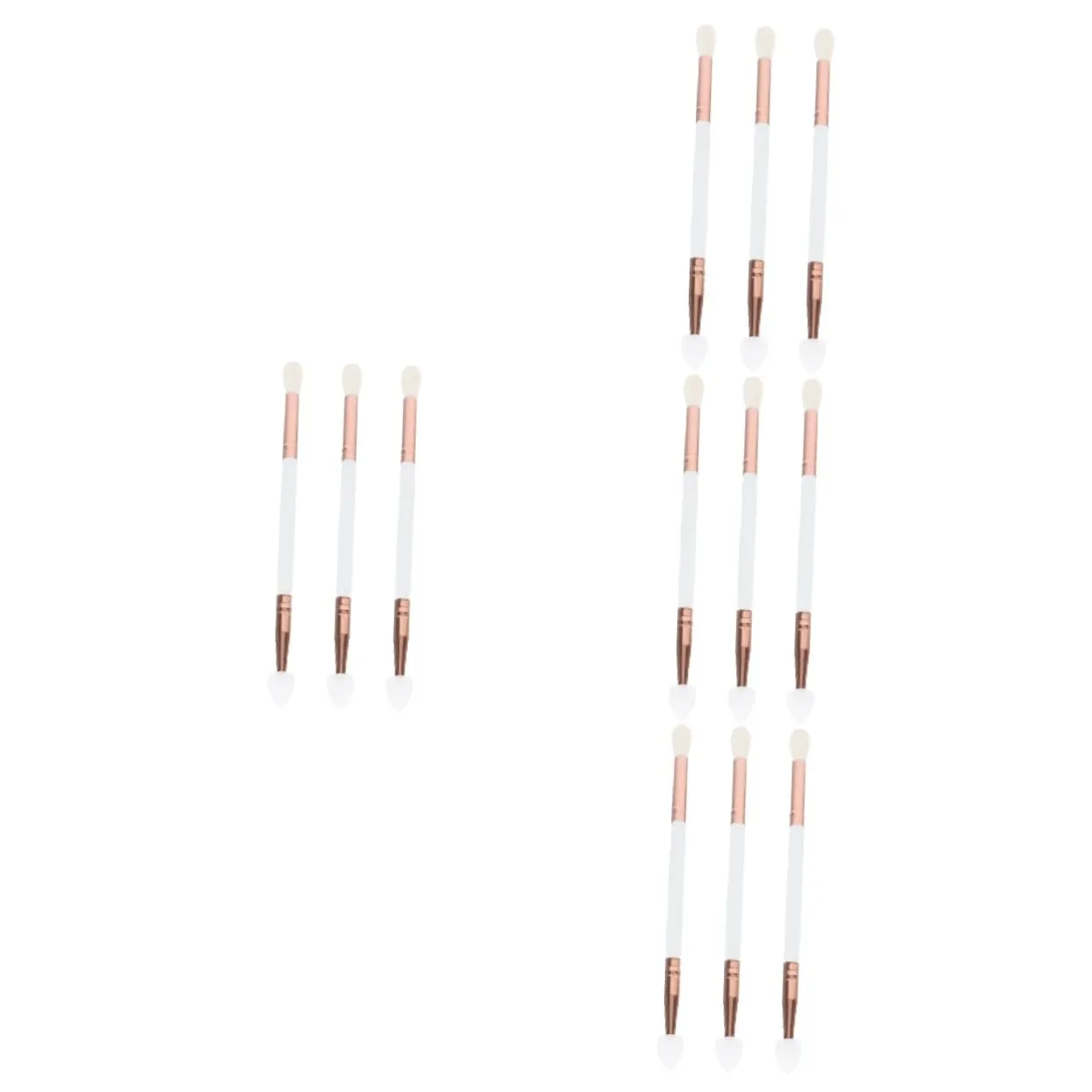 POPETPOP 12pcs Dual-end Heart Shaped Silicone Eyeshadow Brush Makeup Tool for Eye Shadow Application Lightweight and Portable Cosmetic Accessory for Women