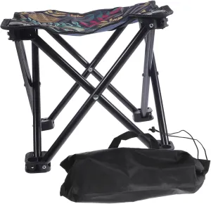 Portable Folding Stool Lightweight Multi-Functional Outdoor Camping Bench for Hiking Fishing and Home Use Ergonomic Design Construction Storage Bag