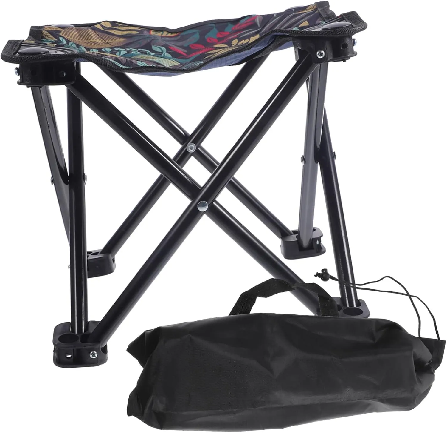 Portable Folding Stool Lightweight Multi-Functional Outdoor Camping Bench for Hiking Fishing and Home Use Ergonomic Design Construction Storage Bag