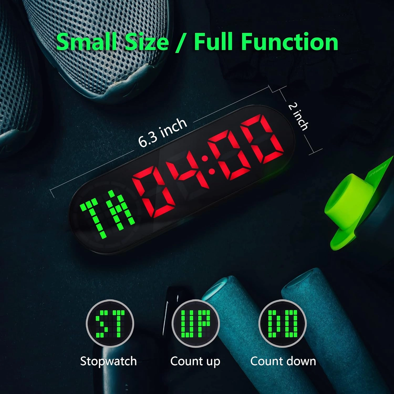 Portable Gym Timer for Home Gym Interval Timer for Workout with Time Progress Bar/Rounds, Workout Clock for Boxing HIIT Tabata Emom Fitness Rechargeable Battery Powered…