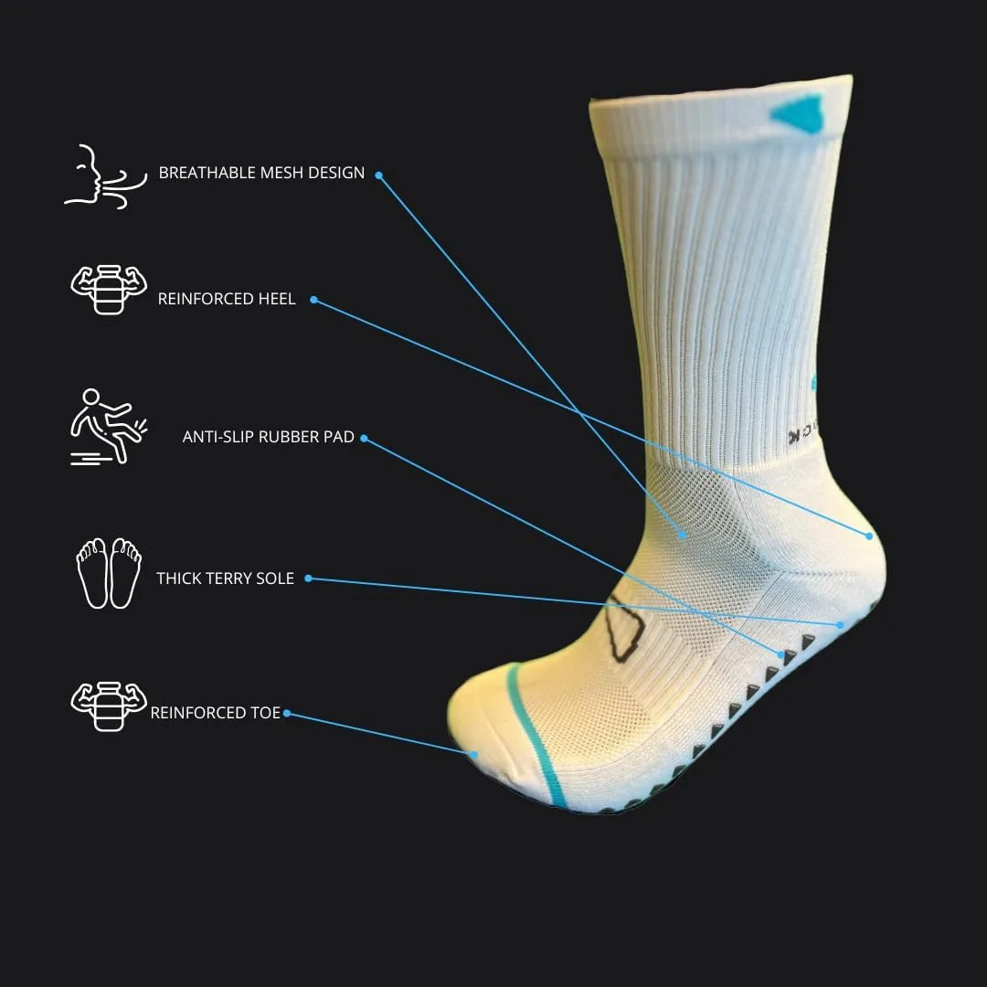 Premium Soccer Grip Socks Men, Women and Youth, 2 Pairs Non-Slip Grip Socks Soccer - in 4 Sizes for a Perfect Fit