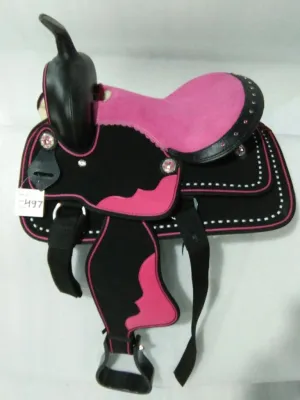 Premium Synthetic Western Saddle Lightweight Horse Saddle for Trail Riding, Barrel Racing Comfortable Padded Seat Western Saddle for Cowboy Horse Riding