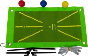 Premium Golf Chipping Practice Mat – Portable Training Aid with Target, 3 Practice Balls, Ground Stakes & Rope – Indoor & Outdoor Golf Mat for Swing & Accuracy Improvement