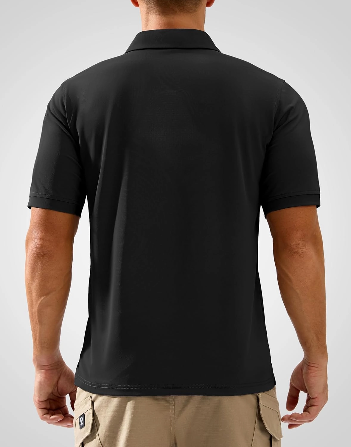Pudolla Mens Tactical Shirts Short Sleeve Golf Work Polos Moisture Wicking Dry Fit Collared Shirt Lightweight Polo Shirt