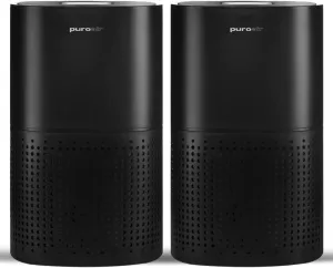 PuroAir 240 HEPA Air Purifiers for Home Large Rooms - Covers Up To 1,000 Sq Ft - Filters Up To 99.9% of Pollutants, Smoke, Pollen, Dust - Quiet HEPA Air Filter - Air Purifiers for Bedroom (2 Pack)