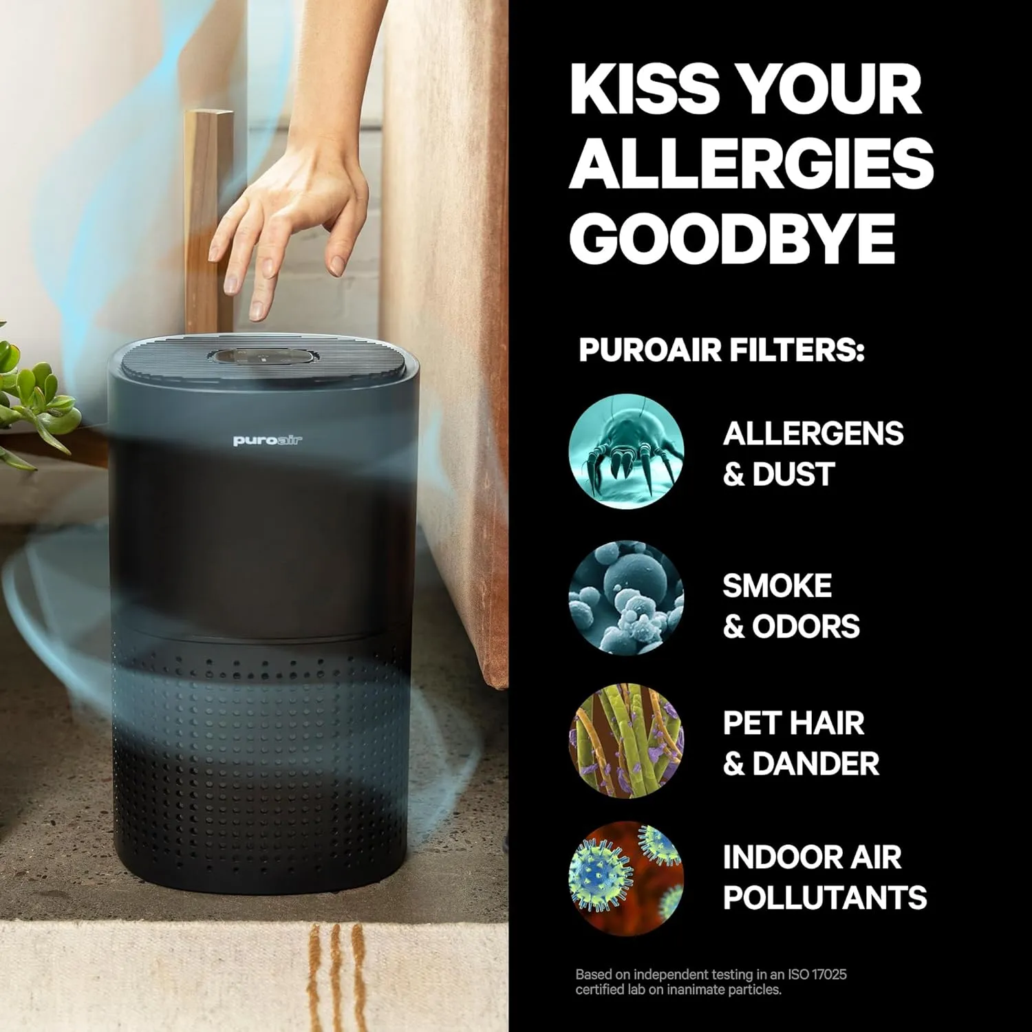 PuroAir 240 HEPA Air Purifiers for Home Large Rooms - Covers Up To 1,000 Sq Ft - Filters Up To 99.9% of Pollutants, Smoke, Pollen, Dust - Quiet HEPA Air Filter - Air Purifiers for Bedroom (2 Pack)