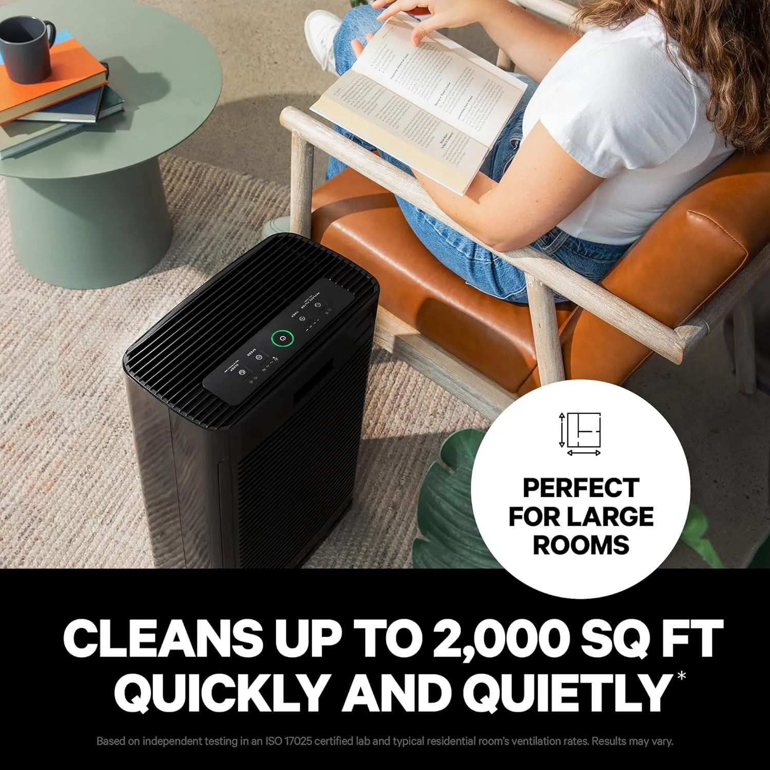 PuroAir 400 HEPA Air Purifiers for Home Large Rooms - Covers 2,000 Sq Ft - Filters Up To 99.9% of Pollutants, Smoke, Pollen, Dust, and VOCs - Quiet HEPA Air Filter - Air Purifiers for Bedroom
