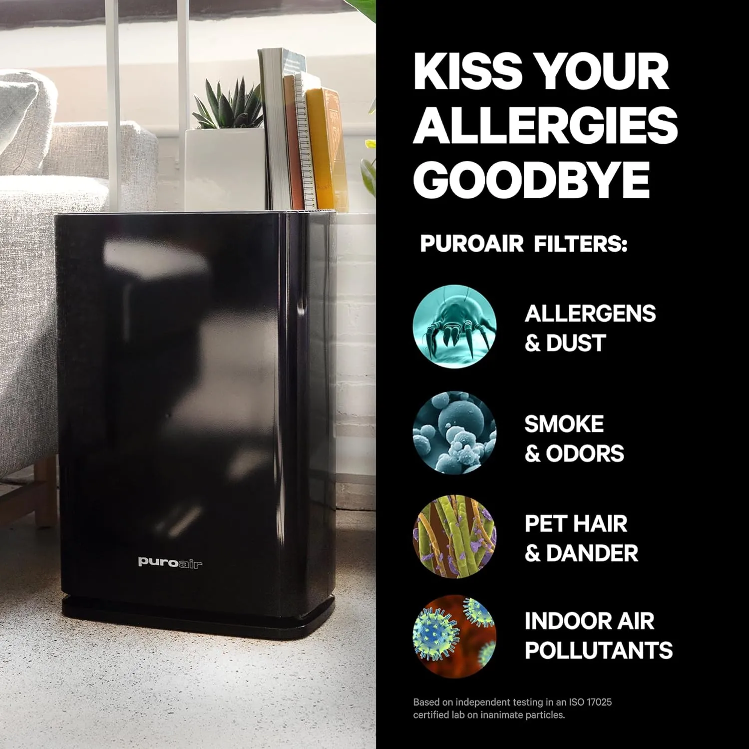 PuroAir 400 HEPA Air Purifiers for Home Large Rooms - Covers 2,000 Sq Ft - Filters Up To 99.9% of Pollutants, Smoke, Pollen, Dust, and VOCs - Quiet HEPA Air Filter - Air Purifiers for Bedroom