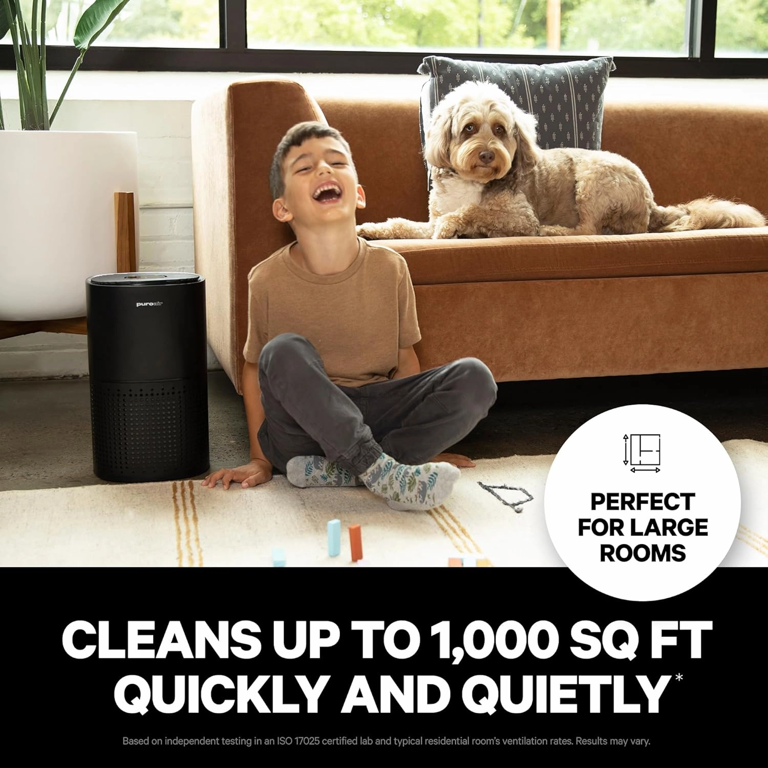 PuroAir 240 HEPA Air Purifiers for Home Large Rooms - Covers Up To 1,000 Sq Ft - Filters Up To 99.9% of Pollutants, Smoke, Pollen, Dust - Quiet HEPA Air Filter - Air Purifiers for Bedroom