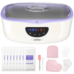 Purple Paraffin Wax Warmer Kit - Professional Large Capacity 4000ml Paraffin Wax Heater for Hand and Feet Moisturizing, Best Paraffin Wax Machine with Auto-time & Keep Warm Feature