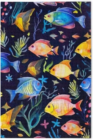 Puzzles for Adults 1000 Piece Colorful Tropical Fish Jigsaw Puzzles Kids Game Toys Gift Home Decor 202A2620