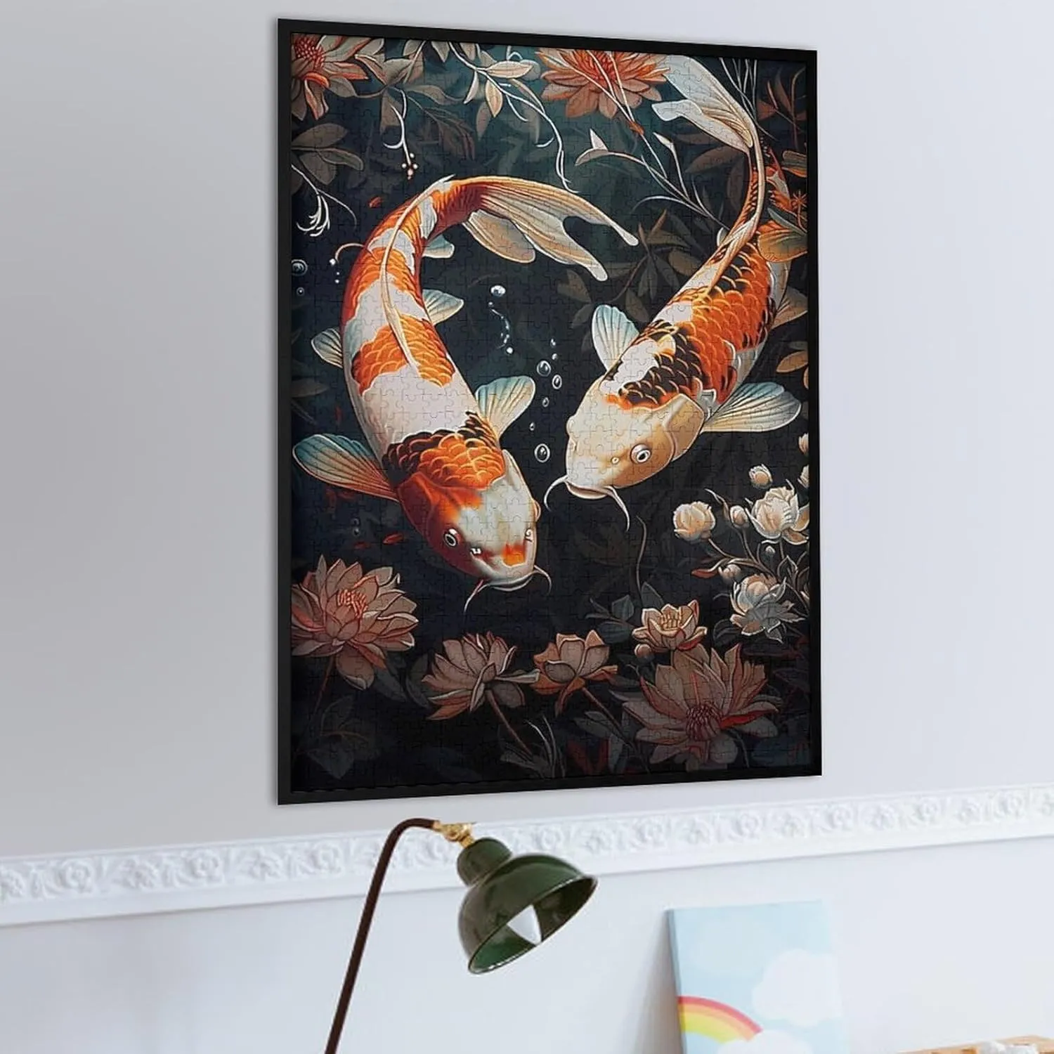 Puzzles for Adults 1000 Pieces - Koi Fish Swim Koi Funny Educational Puzzles, Birthday Christmas Valentine's Day Gift