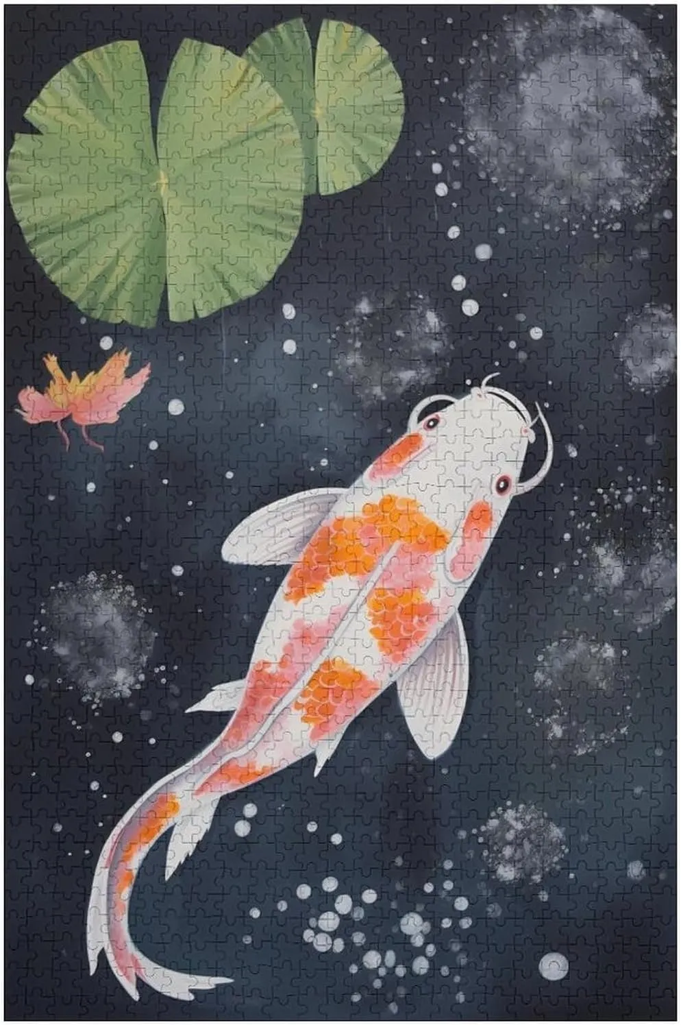 Puzzles for Adults 1000 Pieces - Koi Fish Swimming Koi Fish Challenging Jigsaw Puzzle, Daring to Try, Family Entertainment Interactive Fun Jigsaw Puzzle Gifts