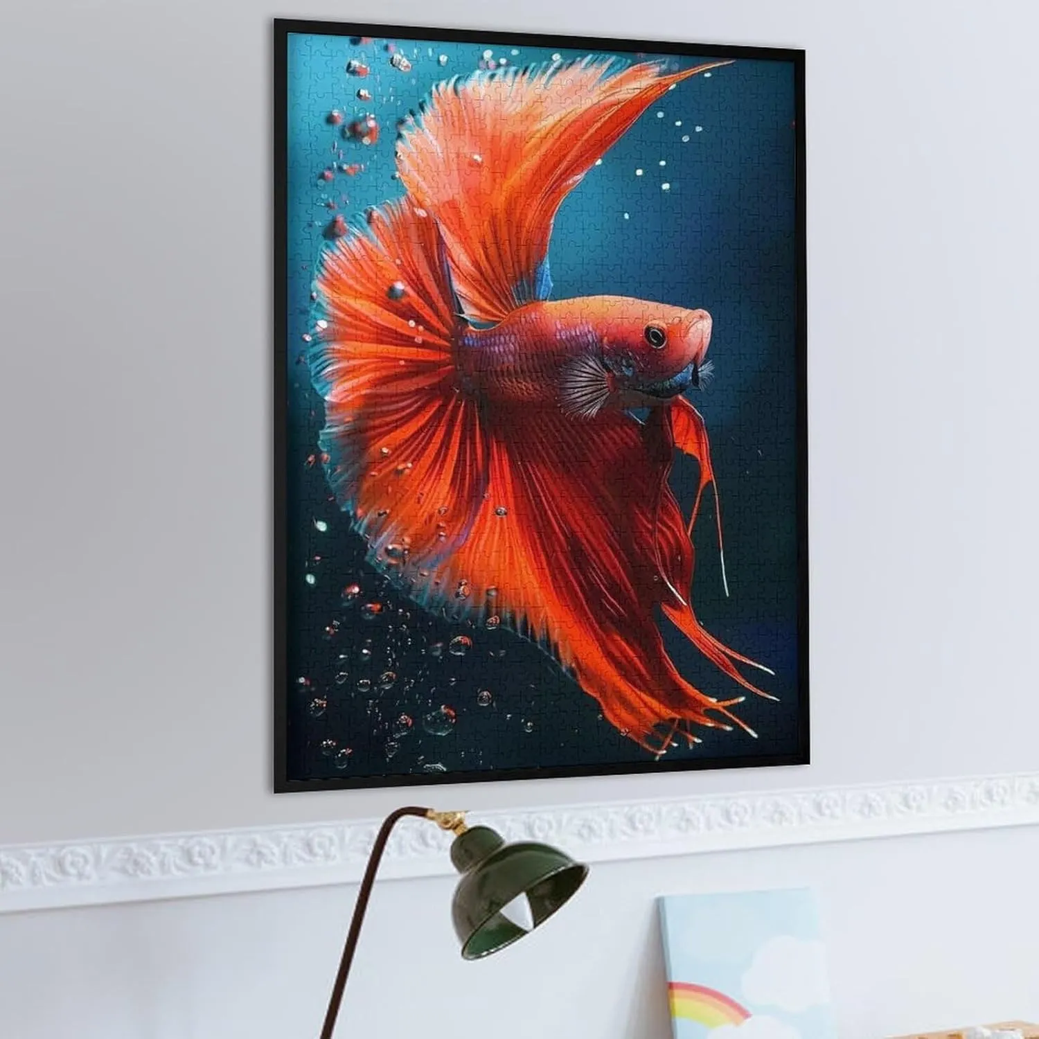 Puzzles for Adults 1000 Pieces - Red Betta Fish Fish Funny Puzzle, Seek and Find Activities, Travel Toys for Toddlers and Kids
