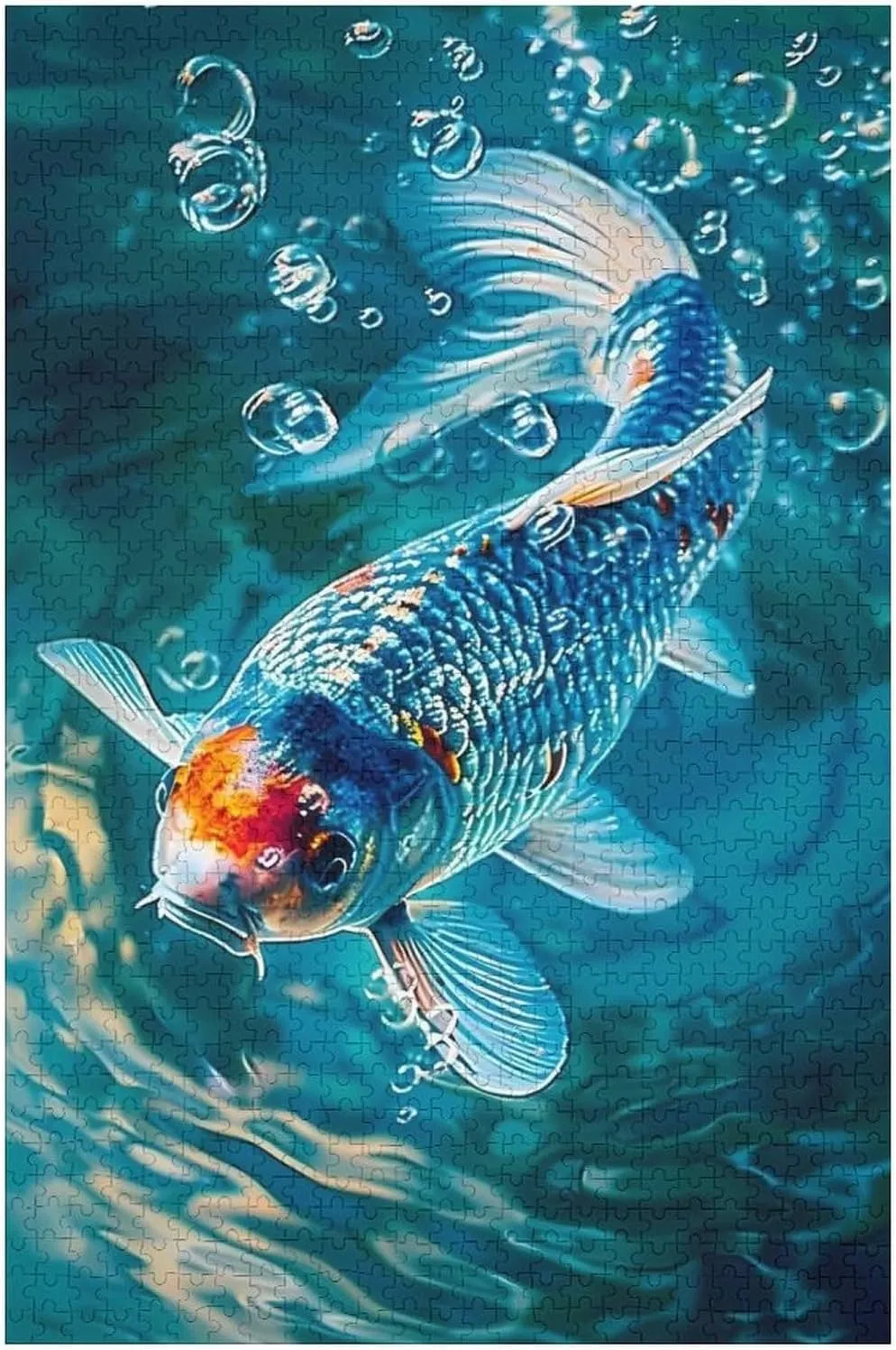 Puzzles for Adults 1000 Pieces - The Fish Surrounded by Bubbles Fish Funny Puzzle Learning Educational Puzzles for Children Girls and Boys