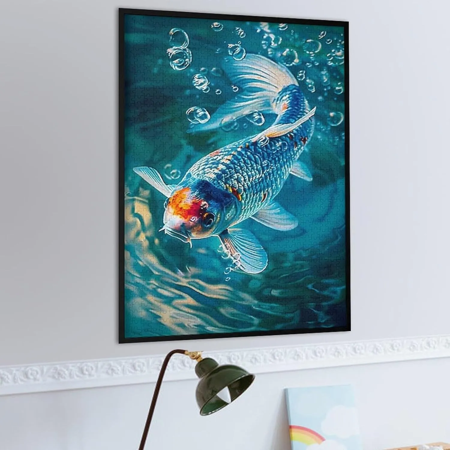 Puzzles for Adults 1000 Pieces - The Fish Surrounded by Bubbles Fish Funny Puzzle Learning Educational Puzzles for Children Girls and Boys