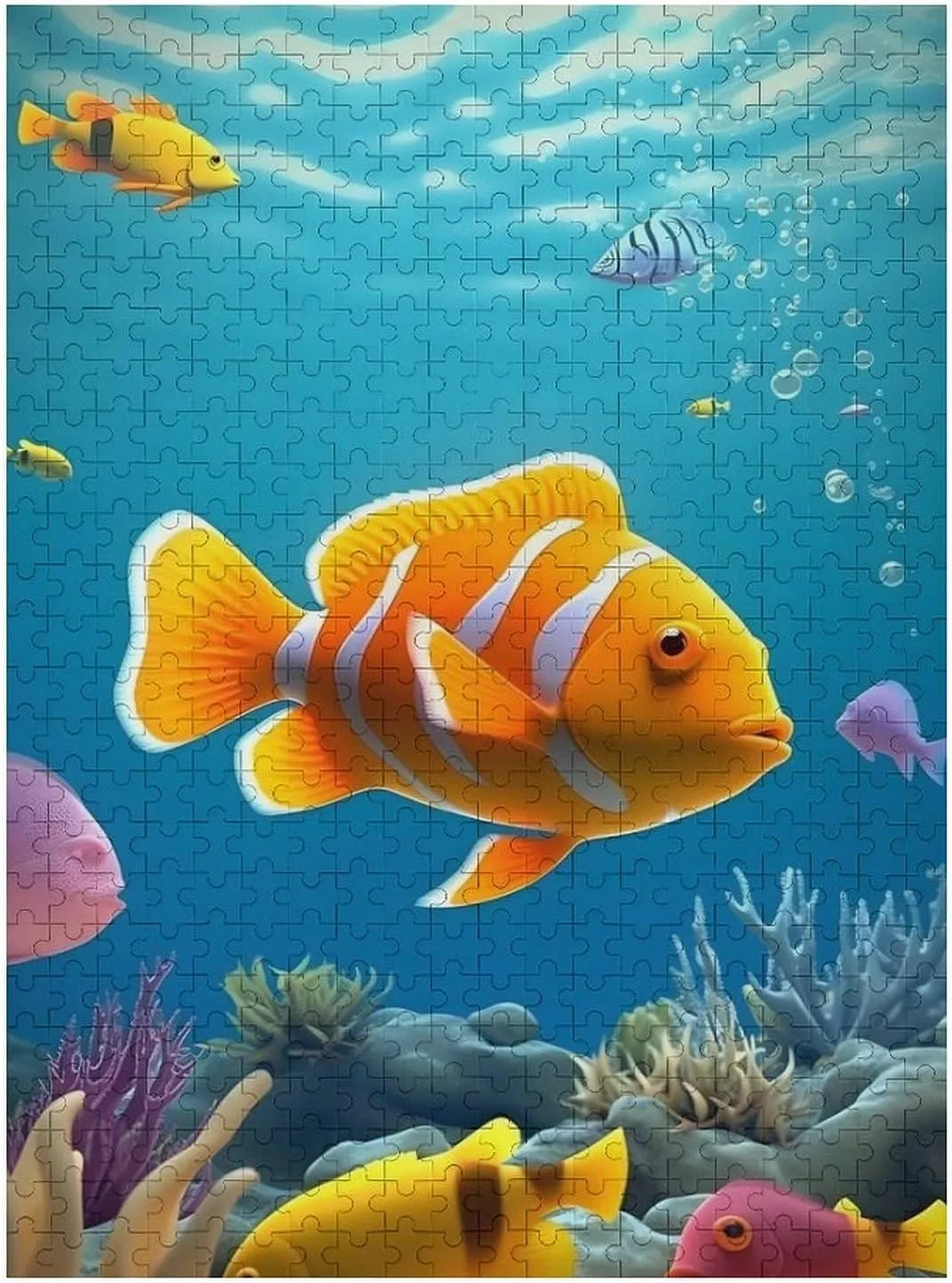 Puzzles for Adults 500 Pieces - Coral Bush Fish Ocean Puzzle Challenging Educational Toys Puzzles Reduced Pressure Gift