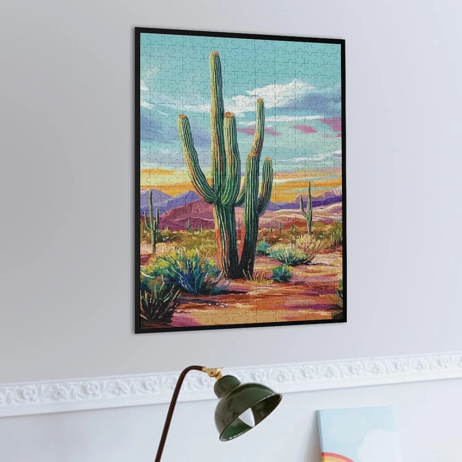 Puzzles for Adults 500 Pieces - Desert Cactus Puzzle Challenging Educational Toys Gifts for Home Decor Family Activities