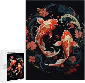 Puzzles for Adults 500 Pieces - Fish Animal Hi-Definition Printing Beautiful Drawings,for Bedroom Decor Family Holidays,Elevate Yourself Gift Decor