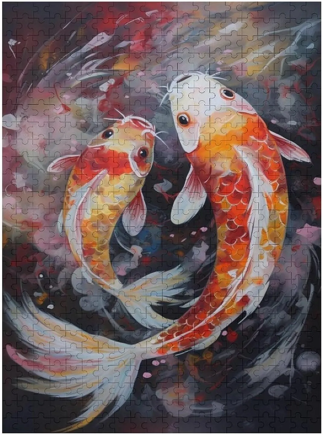 Puzzles for Adults 500 Pieces - Golden Koi Fish Funny Challenging Puzzle Perfect for Game Nights